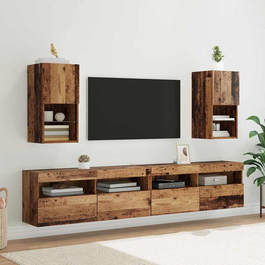 Zidni TV ormari Zidne 2 pcs Staro drvo 30,5 x 30 x 60 cm