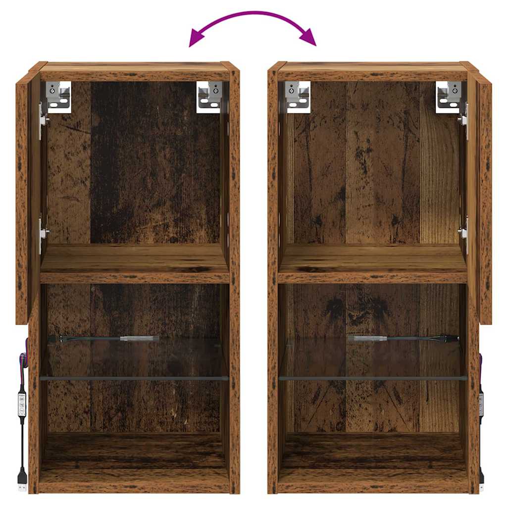 Zidni TV ormari Zidne 2 pcs Staro drvo 30,5 x 30 x 60 cm
