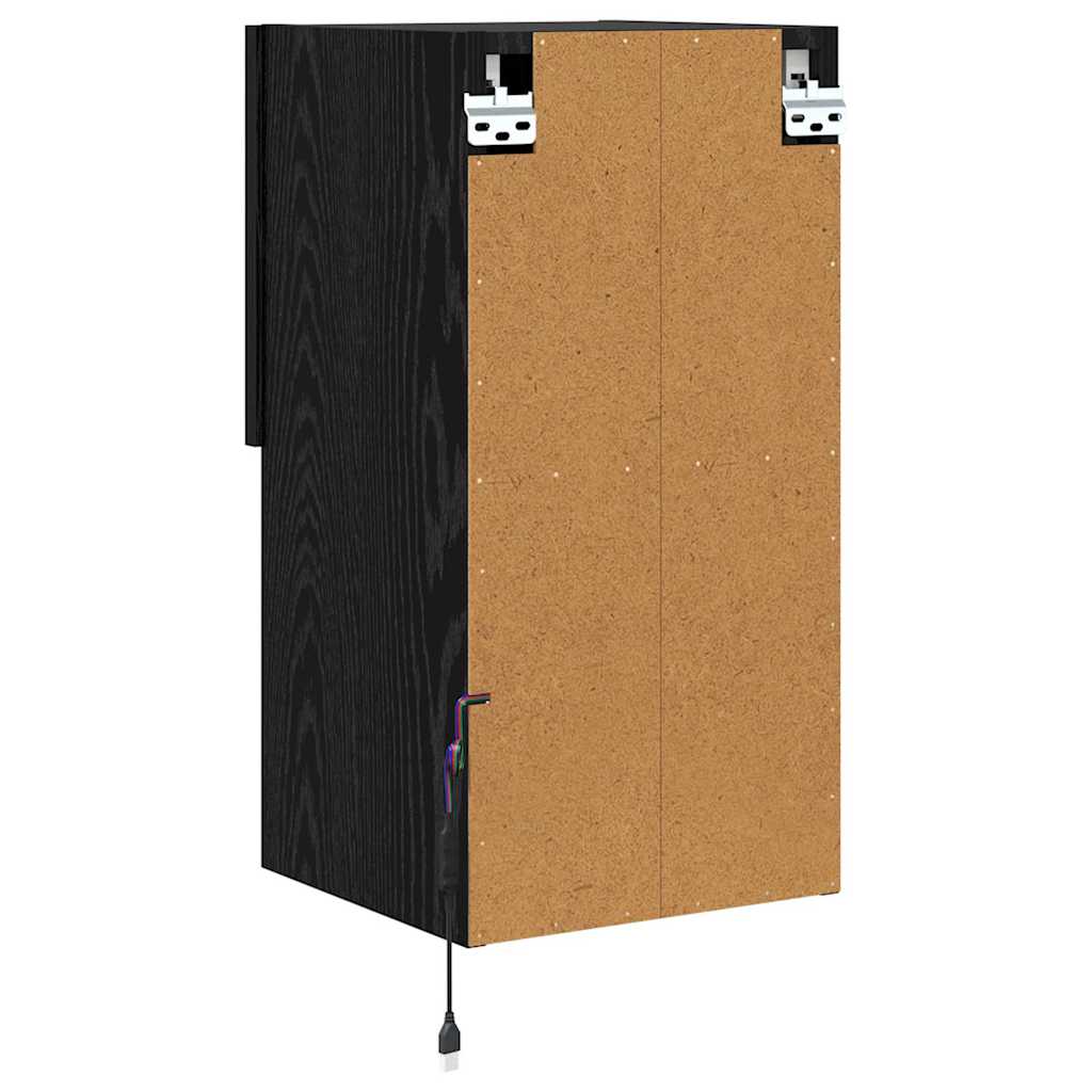 TV ormar za montažu na zid Zidne Crni hrast 30,5 x 30 x 60 cm