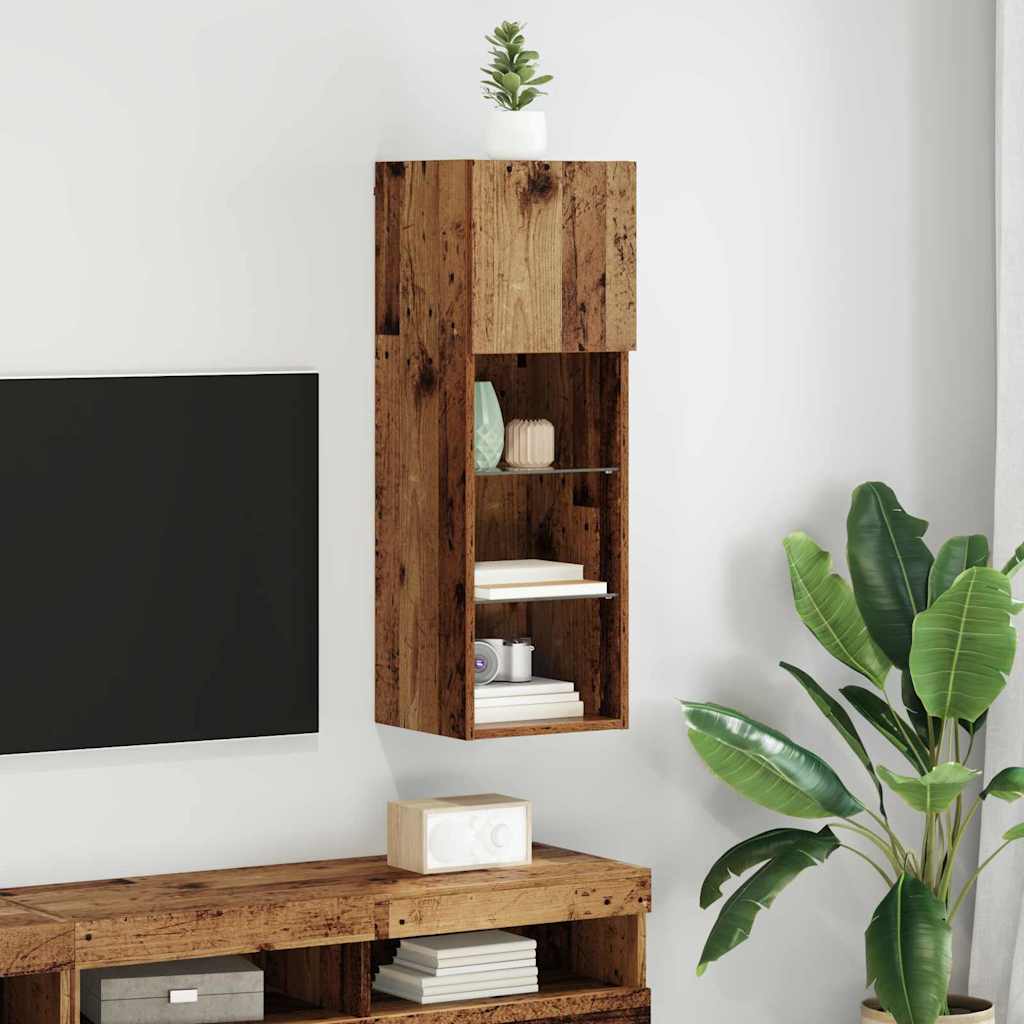 TV ormar za montažu na zid Zidne Staro drvo 30,5 x 30 x 90 cm