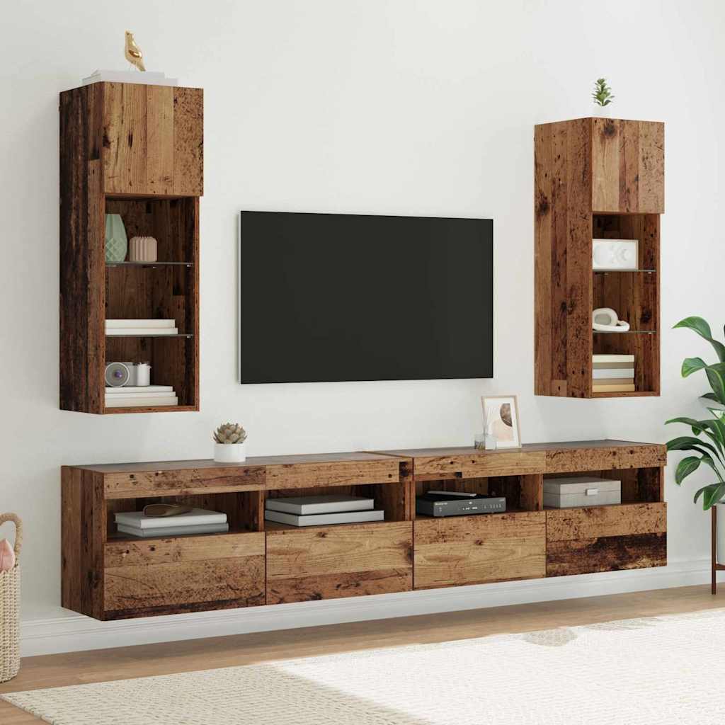 TV ormar za montažu na zid Zidne Staro drvo 30,5 x 30 x 90 cm