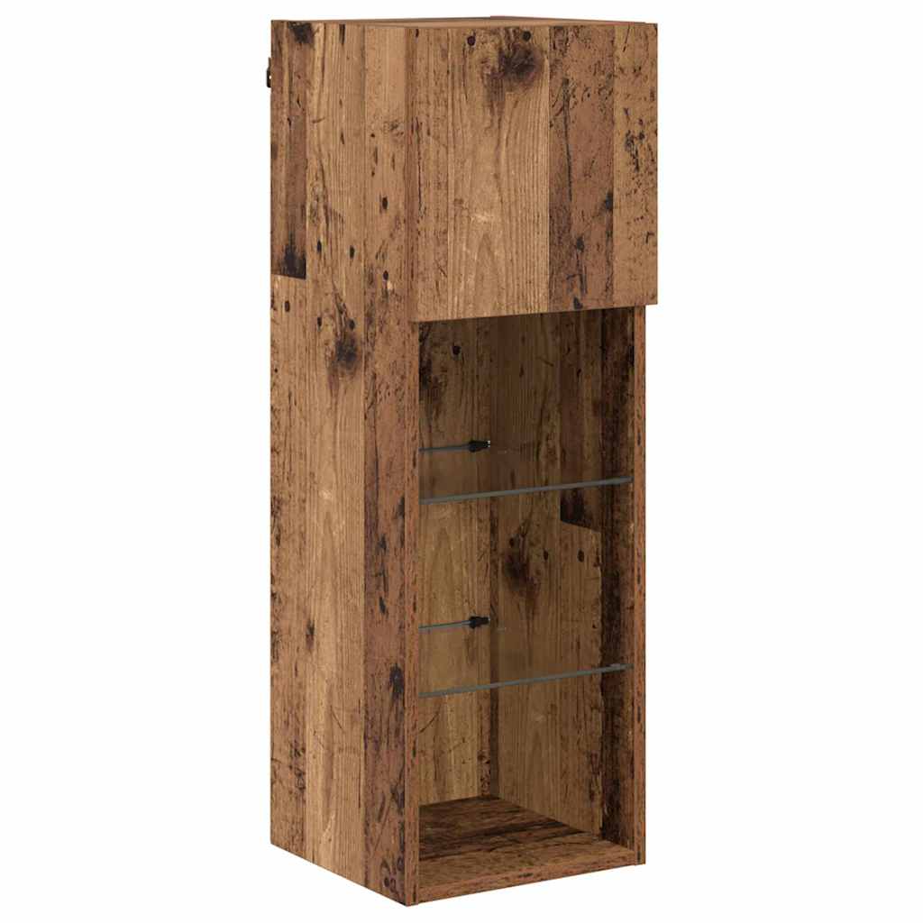 Zidni TV ormari Zidne 2 pcs Staro drvo 30,5 x 30 x 90 cm