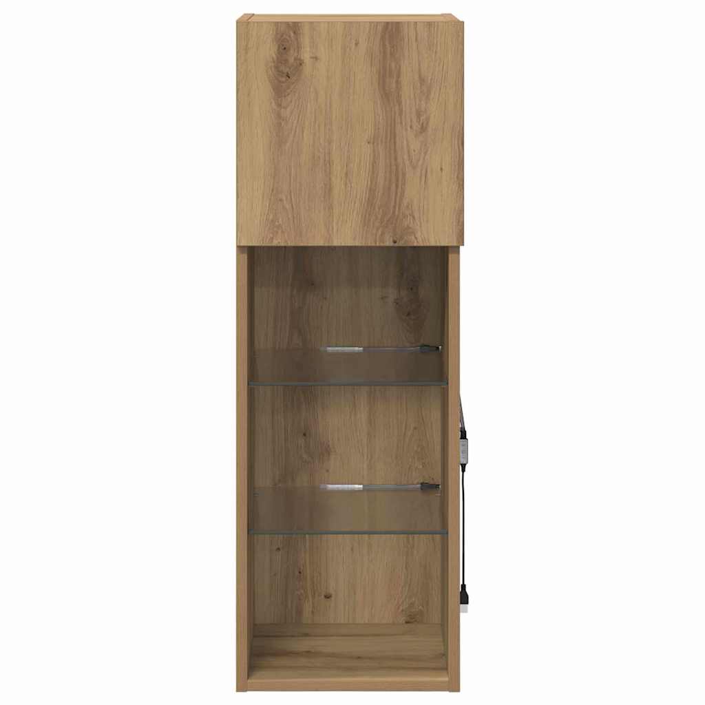 Zidni TV ormari Zidne 2 pcs Umjetnički hrast 30,5 x 30 x 90 cm