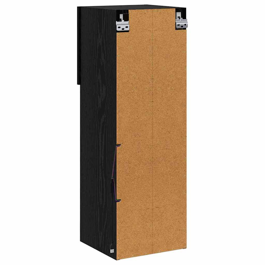 TV ormar za montažu na zid Zidne Crni hrast 30,5 x 30 x 90 cm