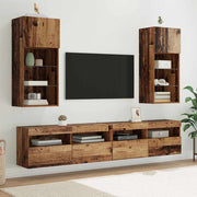 Zidni TV ormari Zidne 2 pcs Staro drvo 40,5 x 30 x 90 cm