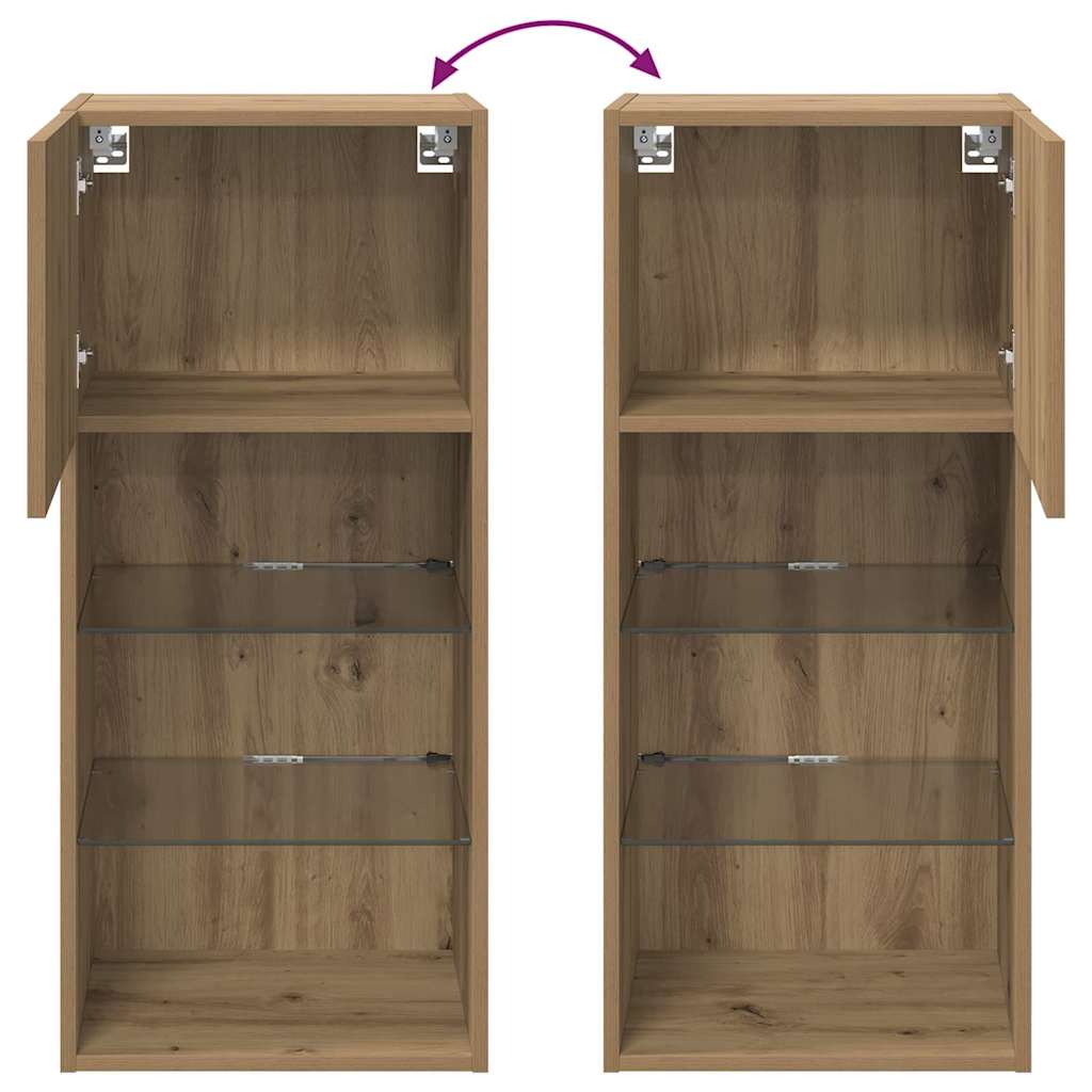 TV ormar za montažu na zid Umjetnički hrast 40,5 x 30 x 90 cm
