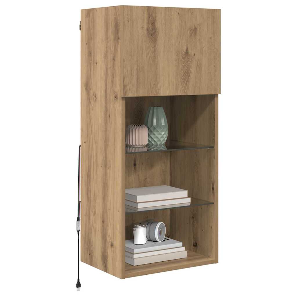 Zidni TV ormari Zidne 2 pcs Umjetnički hrast 40,5 x 30 x 90 cm
