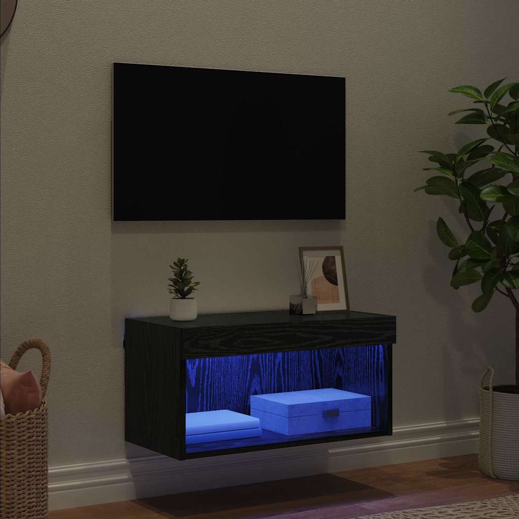 Set TV komoda Crni hrast 60 x 30 x 30 cm Konstruirano drvo