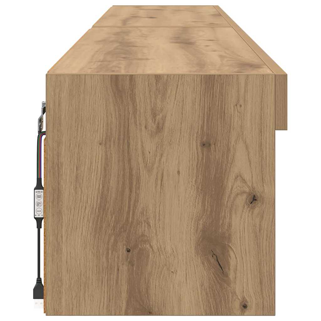 Set TV komoda Zidne 2 pcs Umjetnički hrast 100 x 30 x 30 cm