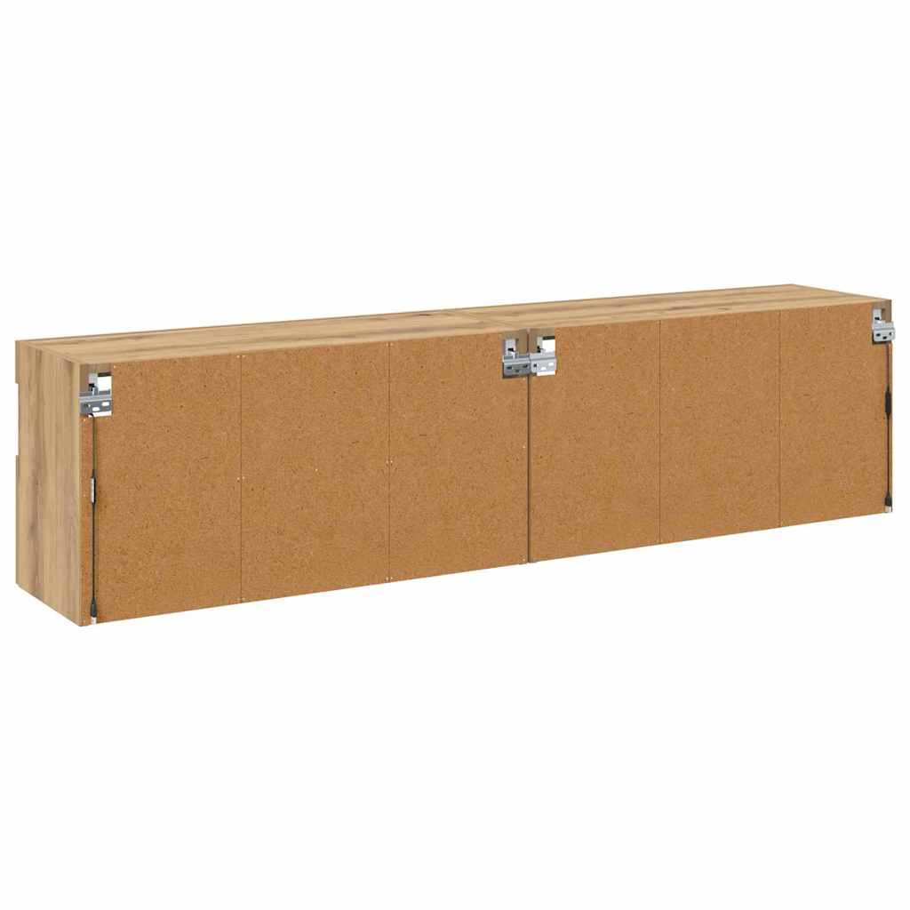 TV zidni ormari Zidne 2 pcs Umjetnički hrast 80 x 30 x 40 cm