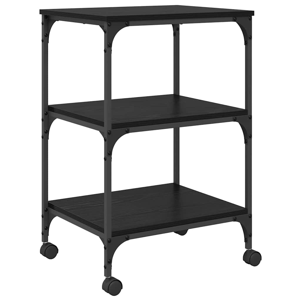 Držač za printer Crni hrast 50 x 41 x 75 cm Konstruirano drvo