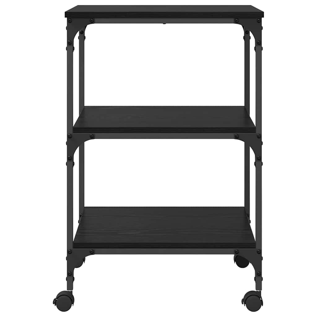 Držač za printer Crni hrast 50 x 41 x 75 cm Konstruirano drvo