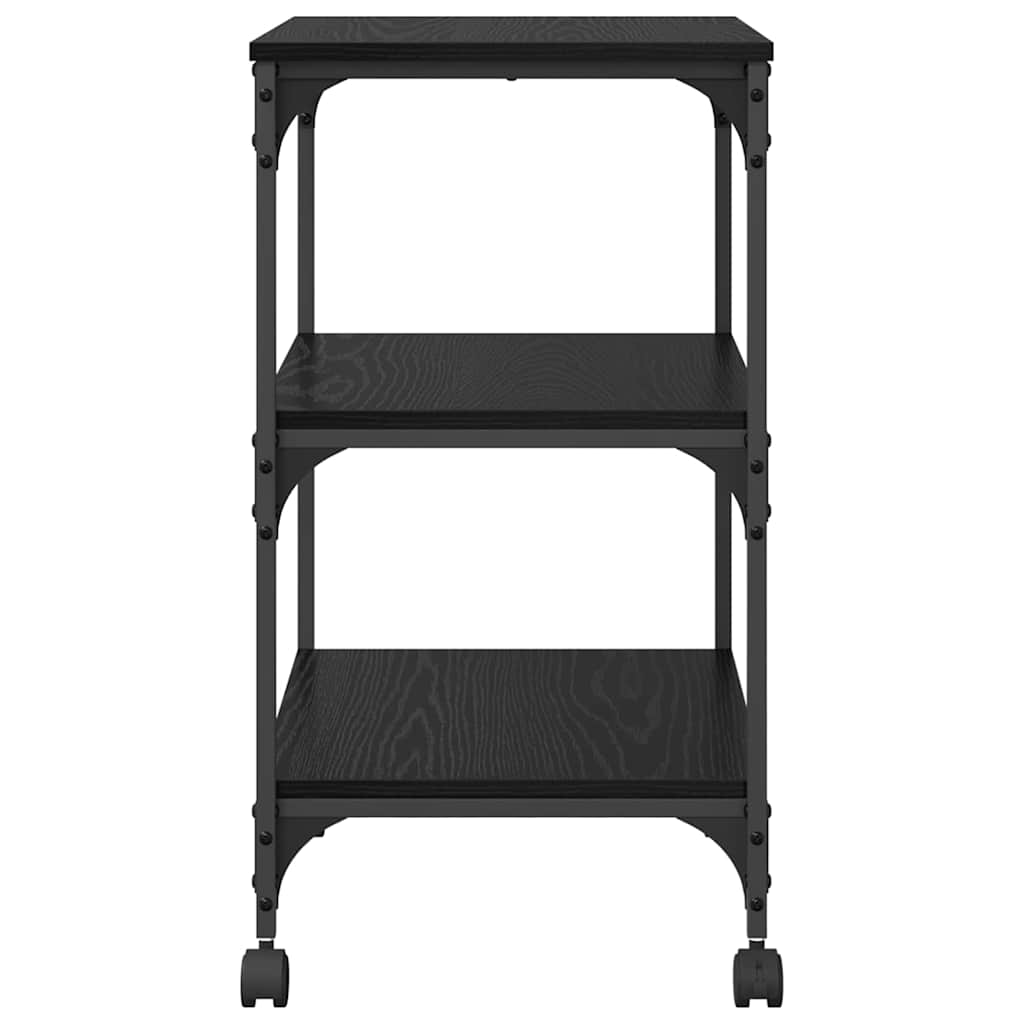Držač za printer Crni hrast 50 x 41 x 75 cm Konstruirano drvo