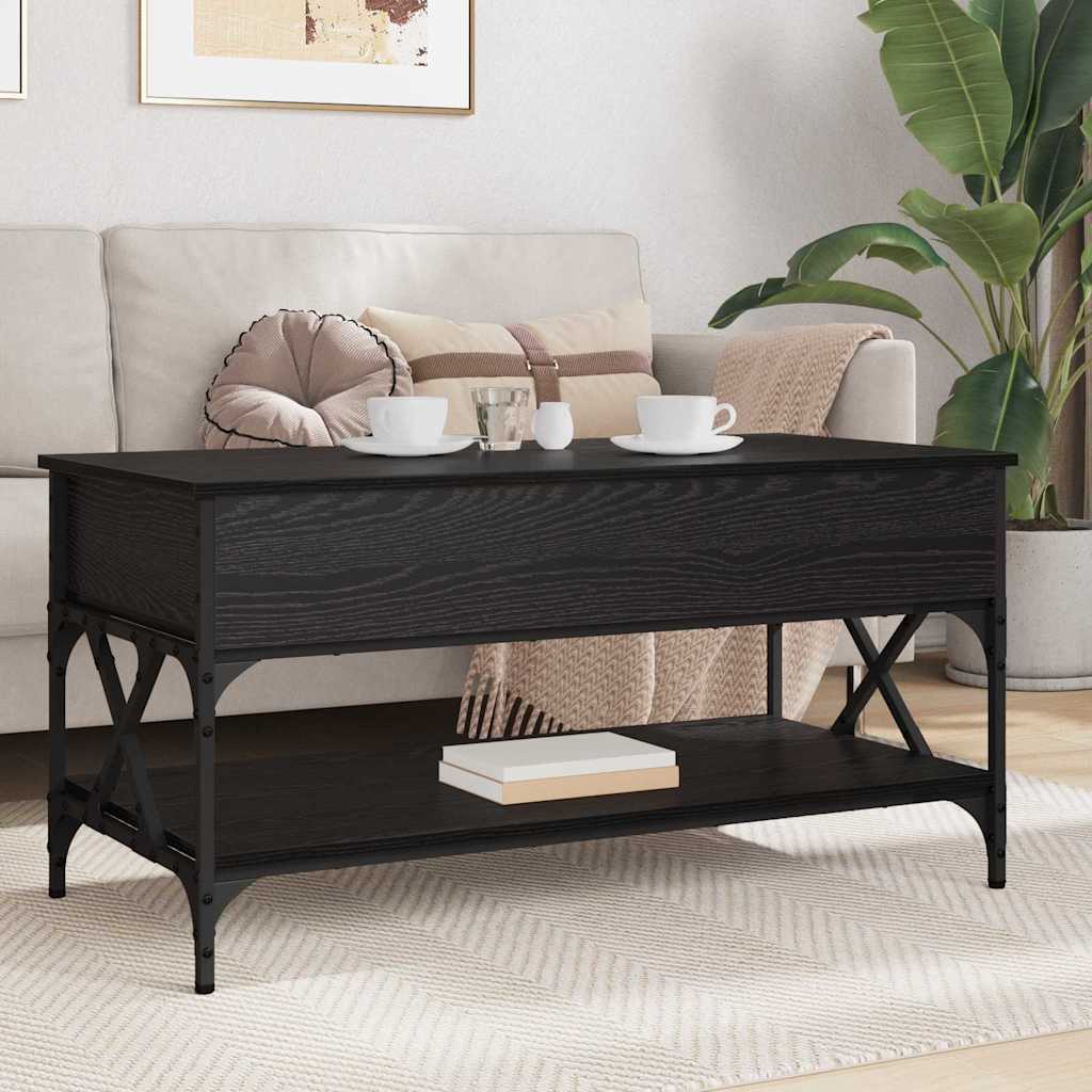 Kava Stol Crni hrast 100 x 50 x 50 cm Konstruirano drvo