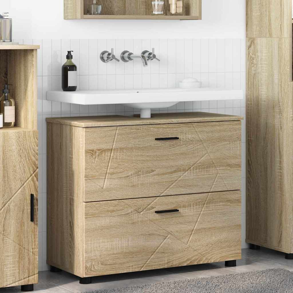 Kupaonski ormar s ladicama Sonoma hrast 76,5 x 35 x 64 cm