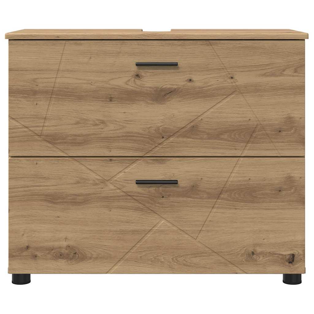 Kupaonski ormar s ladicama Umjetnički hrast 76,5 x 35 x 64 cm