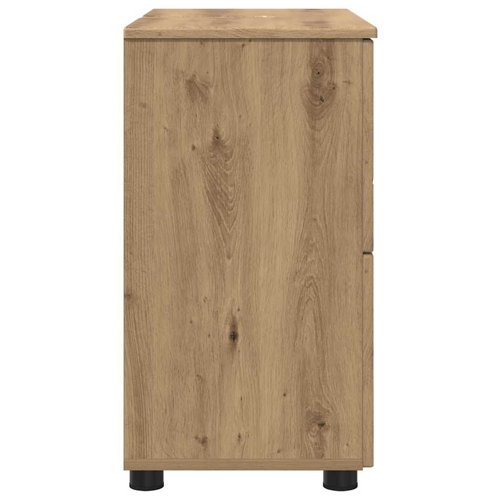 Kupaonski ormar s ladicama Umjetnički hrast 76,5 x 35 x 64 cm