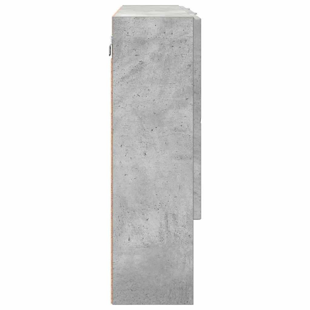 Ogledalo ormar Betonski sivi 80 x 17 x 55 cm Konstruirano drvo