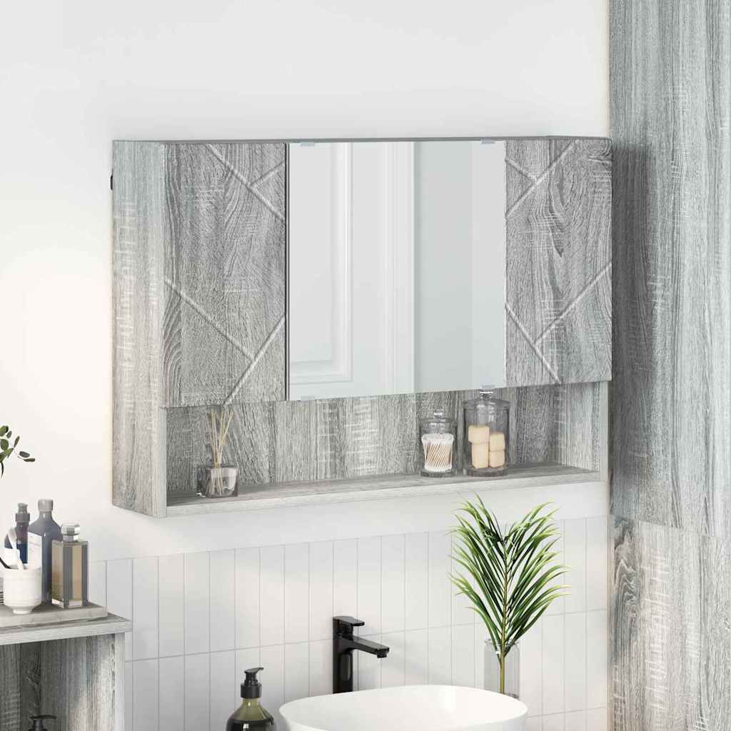 Ogledalo ormar Siva Sonoma 80 x 17 x 55 cm Konstruirano drvo