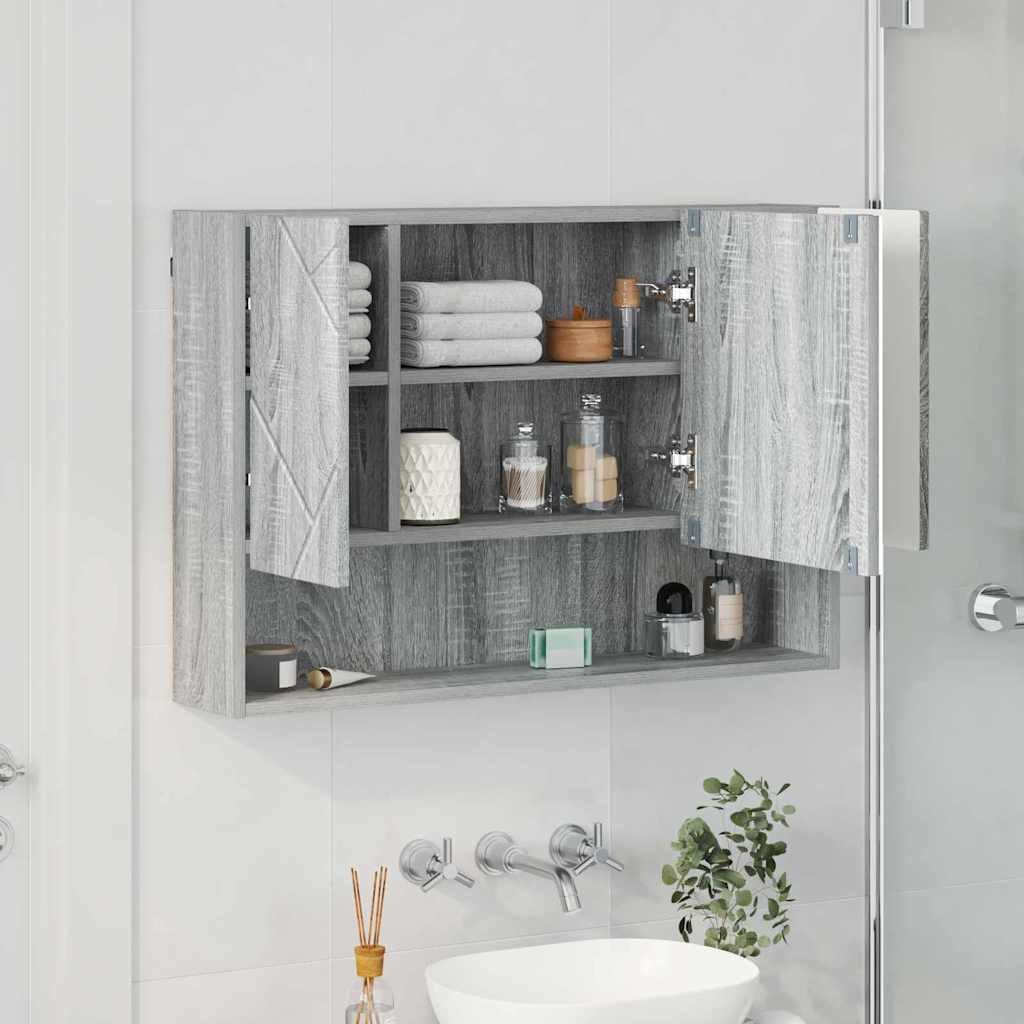 Ogledalo ormar Siva Sonoma 80 x 17 x 55 cm Konstruirano drvo