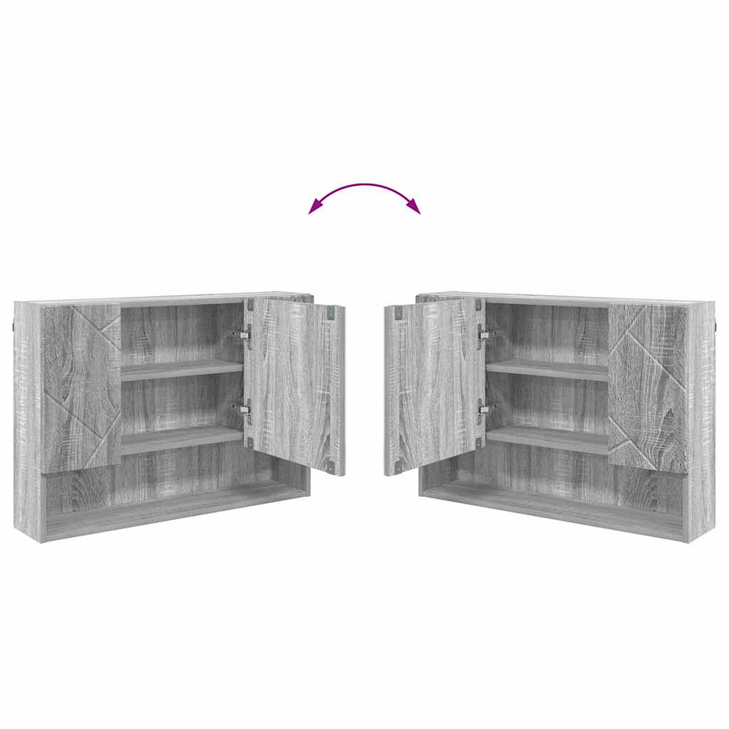 Ogledalo ormar Siva Sonoma 80 x 17 x 55 cm Konstruirano drvo