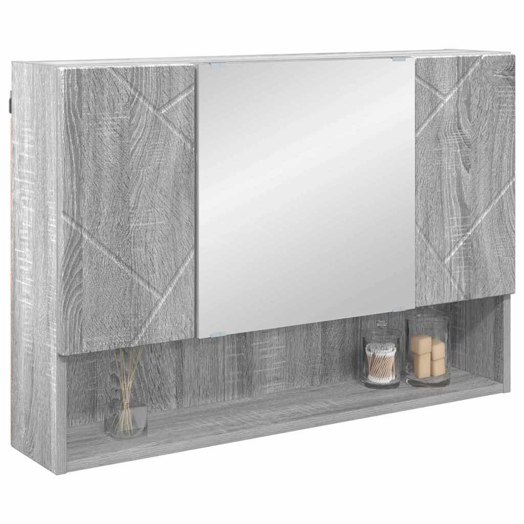 Ogledalo ormar Siva Sonoma 80 x 17 x 55 cm Konstruirano drvo