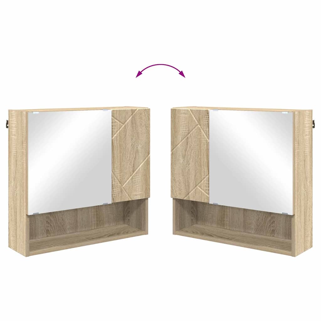 Ogledalo ormar Sonoma hrast 59 x 17 x 55 cm Konstruirano drvo