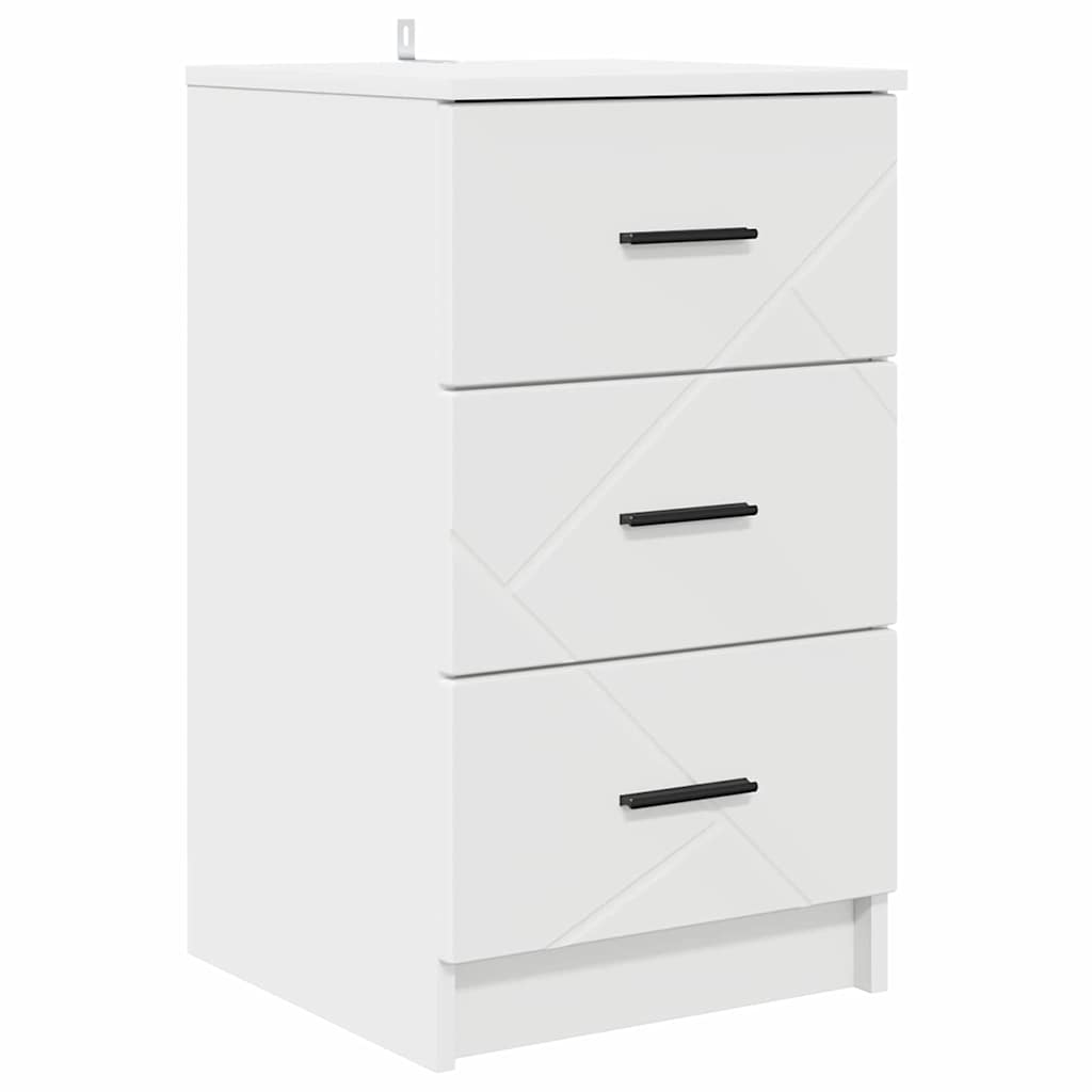 Noćni ormar s ladicama Bijelo 38 x 38 x 66 cm Konstruirano drvo