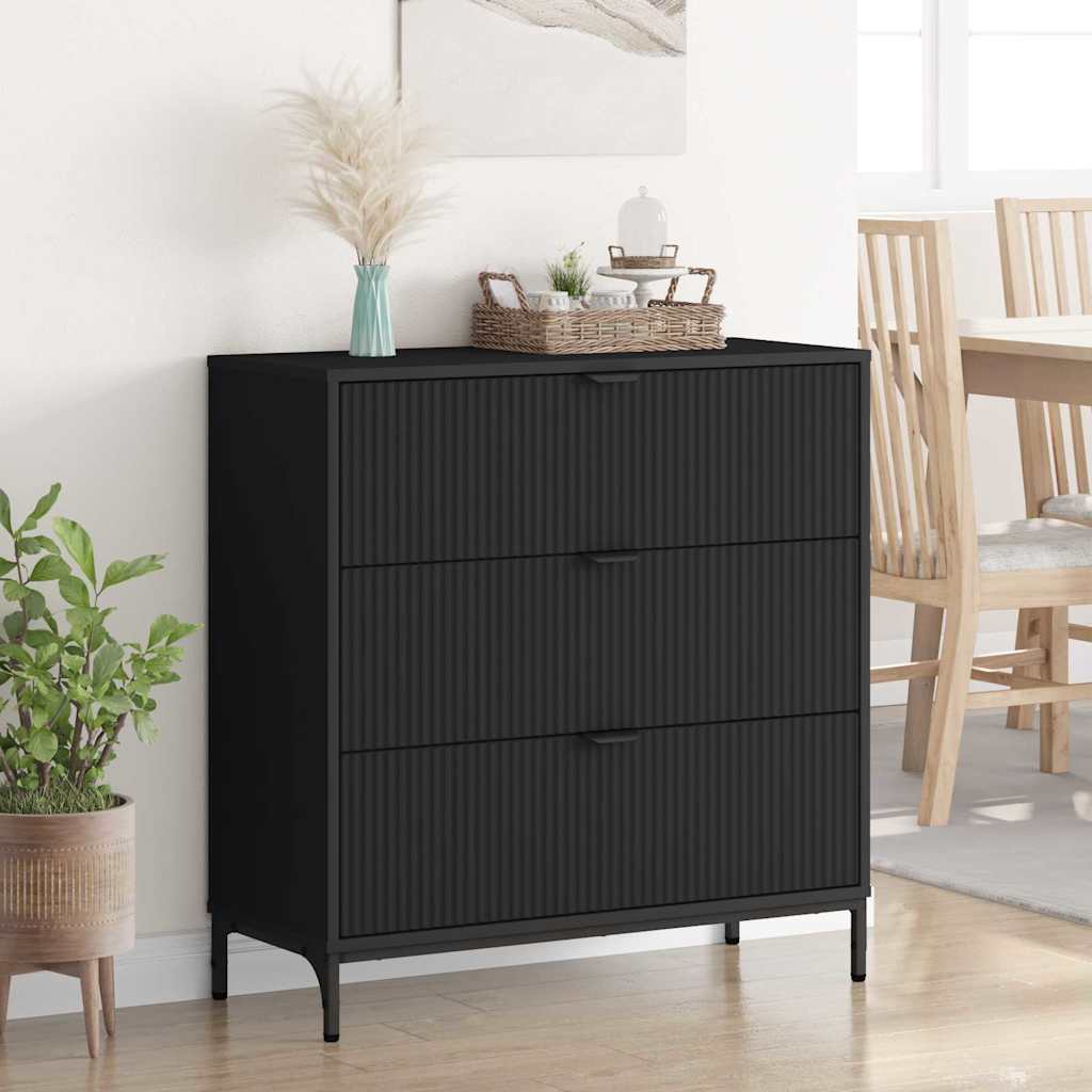 Kreveta s ladicama Crna 79,5 x 33 x 82 cm Konstruirano drvo