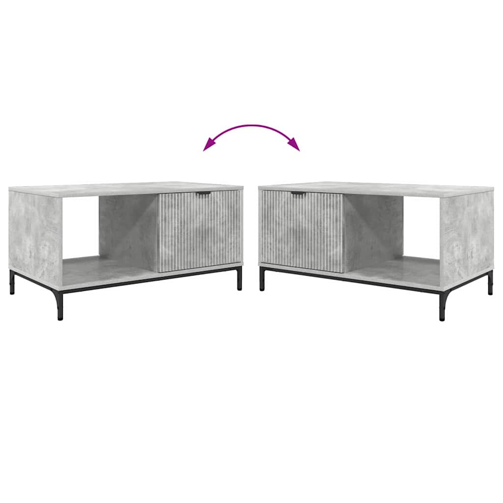 Kava Stol Betonski sivi 90 x 49 x 46 cm Konstruirano drvo
