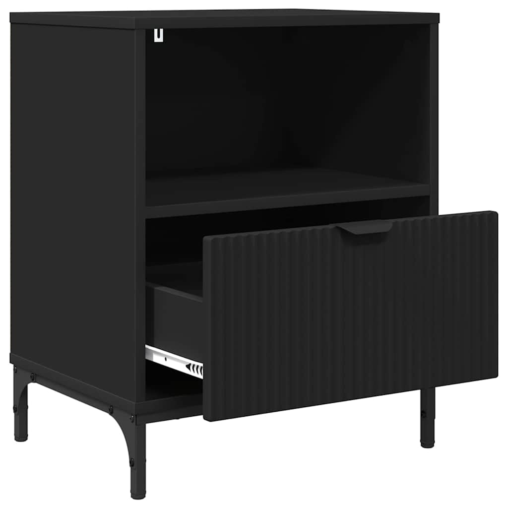 Noćni ormar 2 pcs Crna 49 x 36 x 61 cm Konstruirano drvo