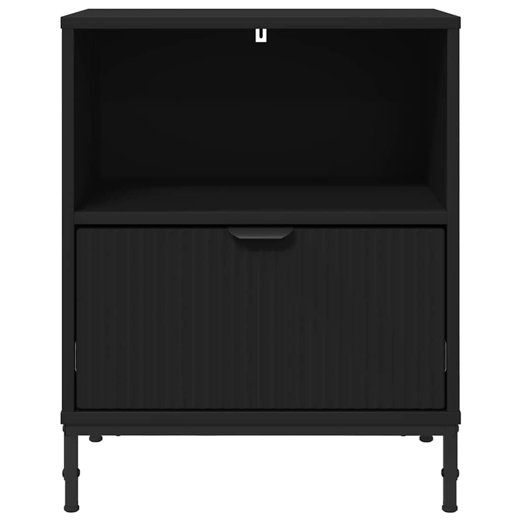 Noćni ormar 2 pcs Crna 49 x 36 x 61 cm Konstruirano drvo