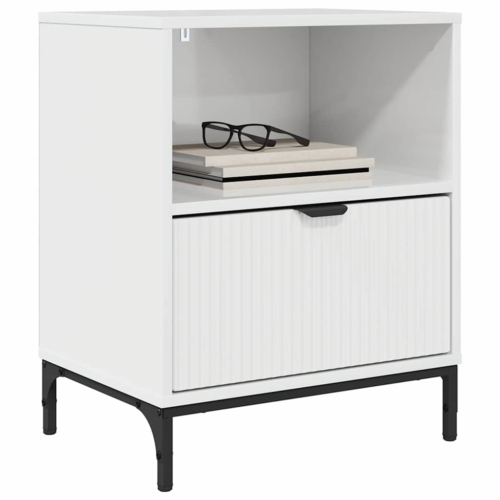 Noćni ormar 2 pcs Visoko sjajno bijela 49 x 36 x 61 cm