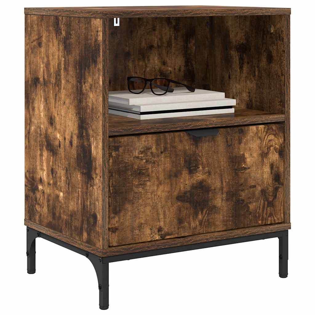 Noćni ormar s ladicama 2 pcs Dimljeni hrast 49 x 36 x 61 cm
