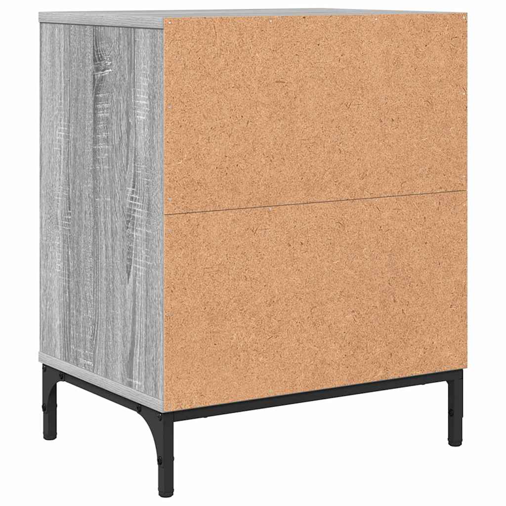 Noćni ormar s ladicama 2 pcs Sivi hrast sonoma 49 x 36 x 61 cm
