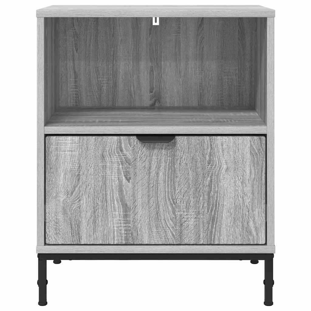 Noćni ormar s ladicama 2 pcs Sivi hrast sonoma 49 x 36 x 61 cm