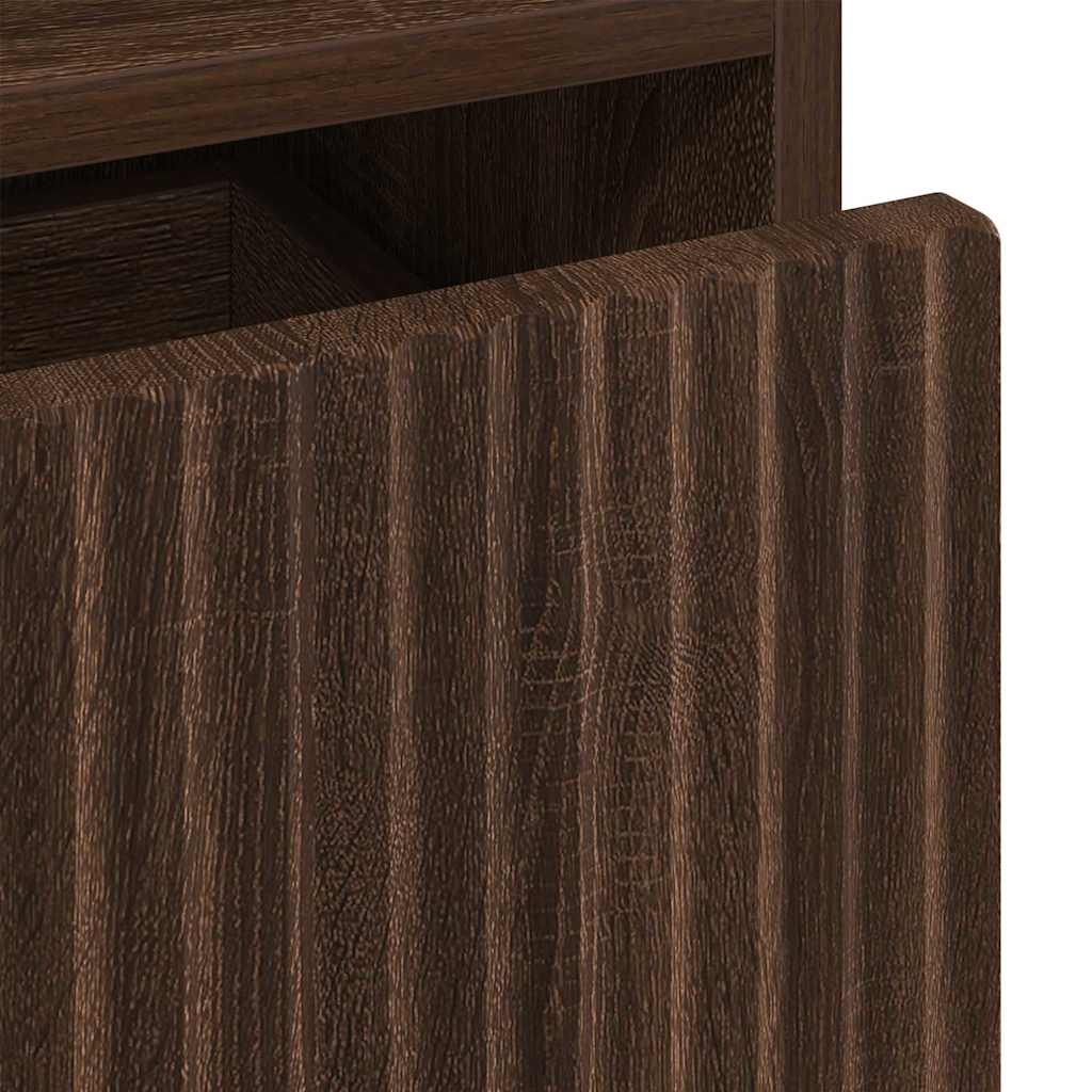 Noćni ormar 2 pcs Smeđi hrast 49 x 36 x 61 cm Konstruirano drvo