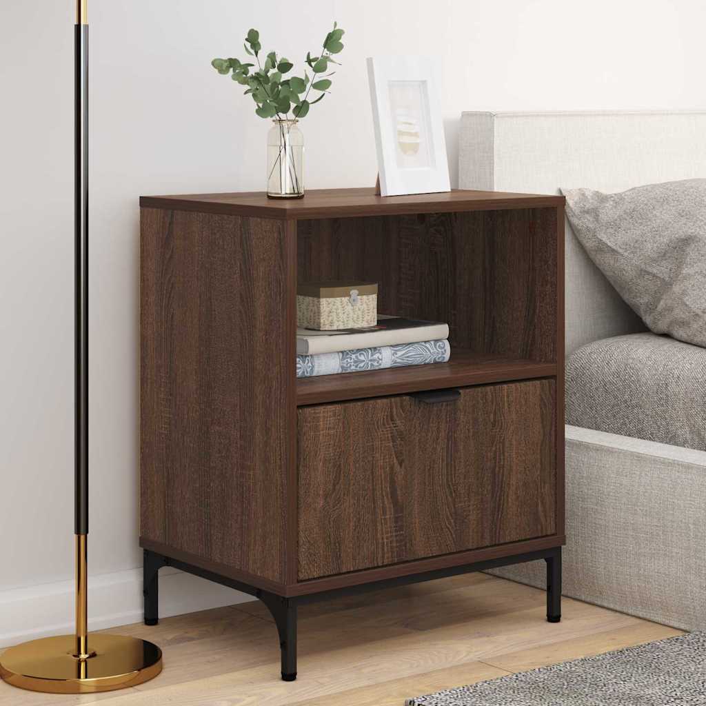Noćni ormar 2 pcs Smeđi hrast 49 x 36 x 61 cm Konstruirano drvo