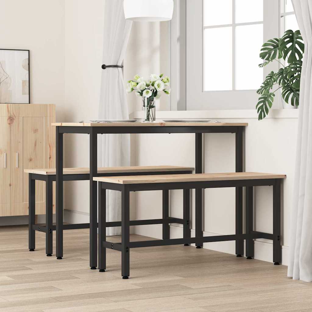 Klupa za blagovanje Prirodna 100 x 32,5 x 49 cm
