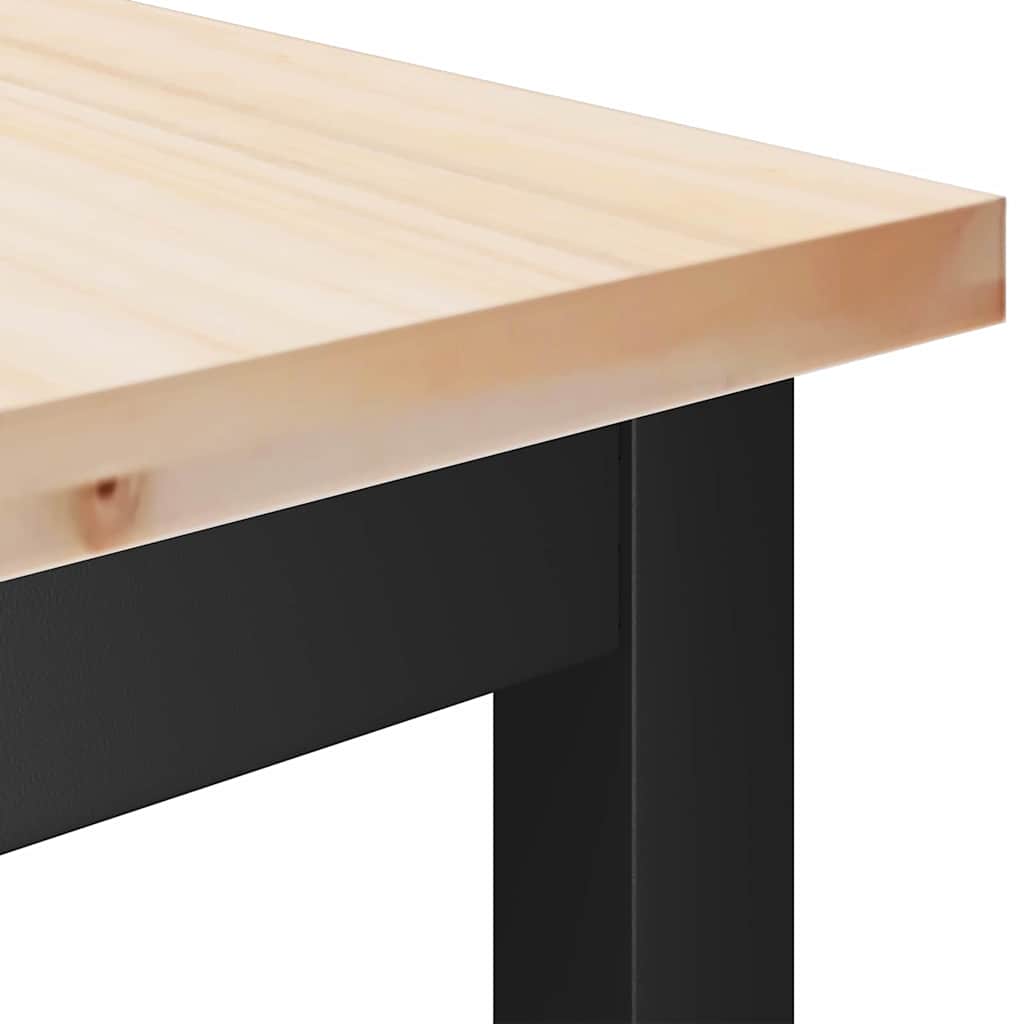 Klupice za blagovanje 2 pcs Prirodna 100 x 32,5 x 49 cm