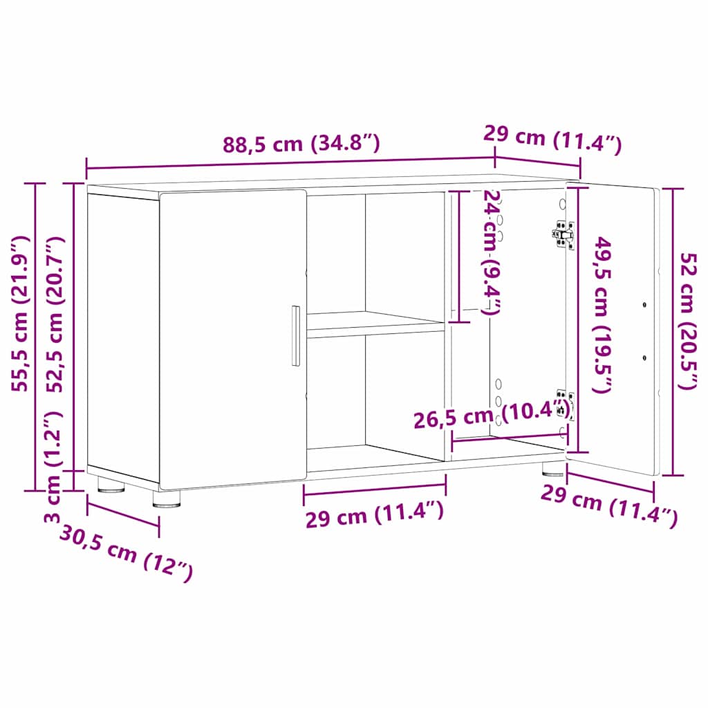 Kreveta FLORIN Crna 88,5 x 30,5 x 55,5 cm Konstruirano drvo