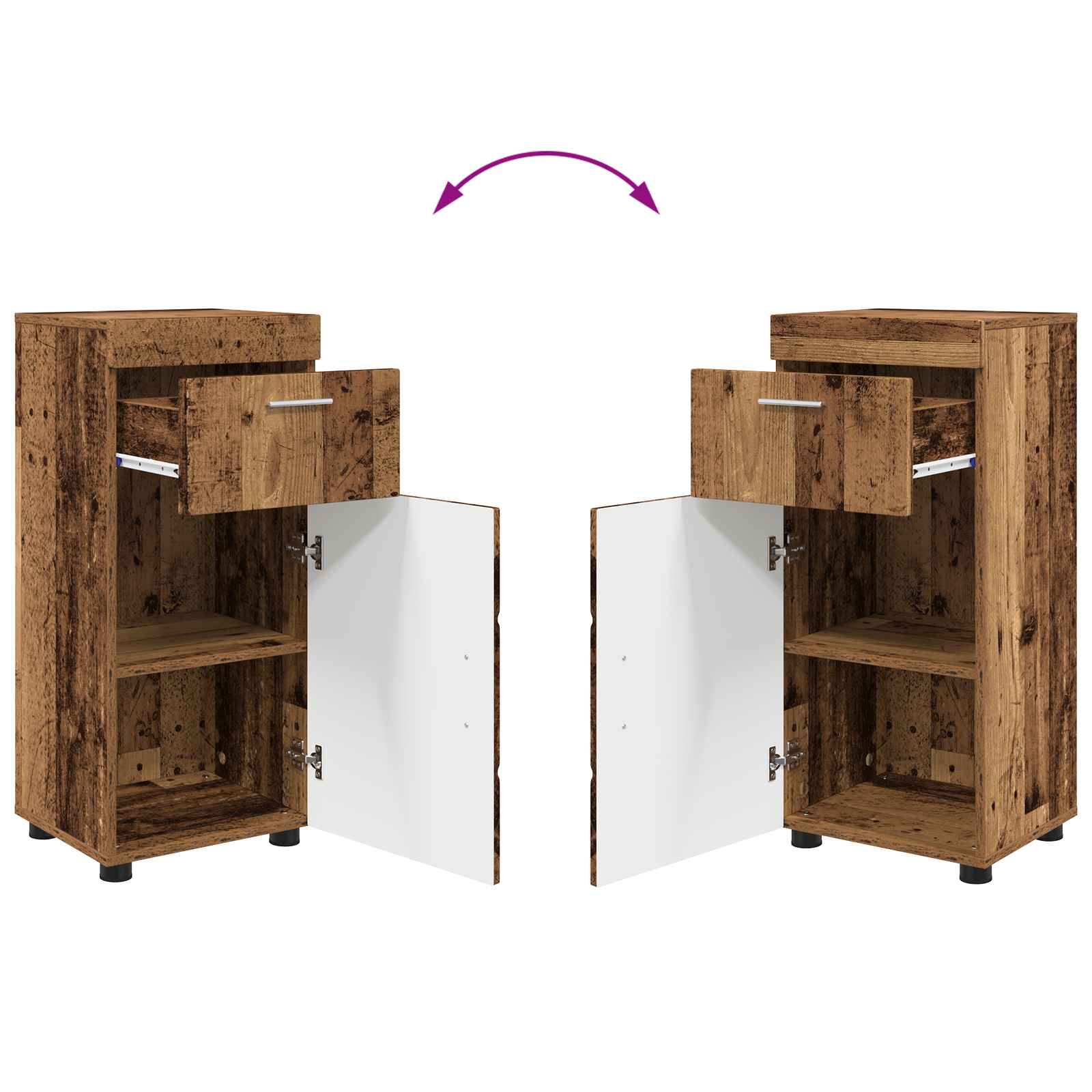 Set ormarića za kupaonicu TULUM Staro drvo 37 x 31,5 x 82 cm
