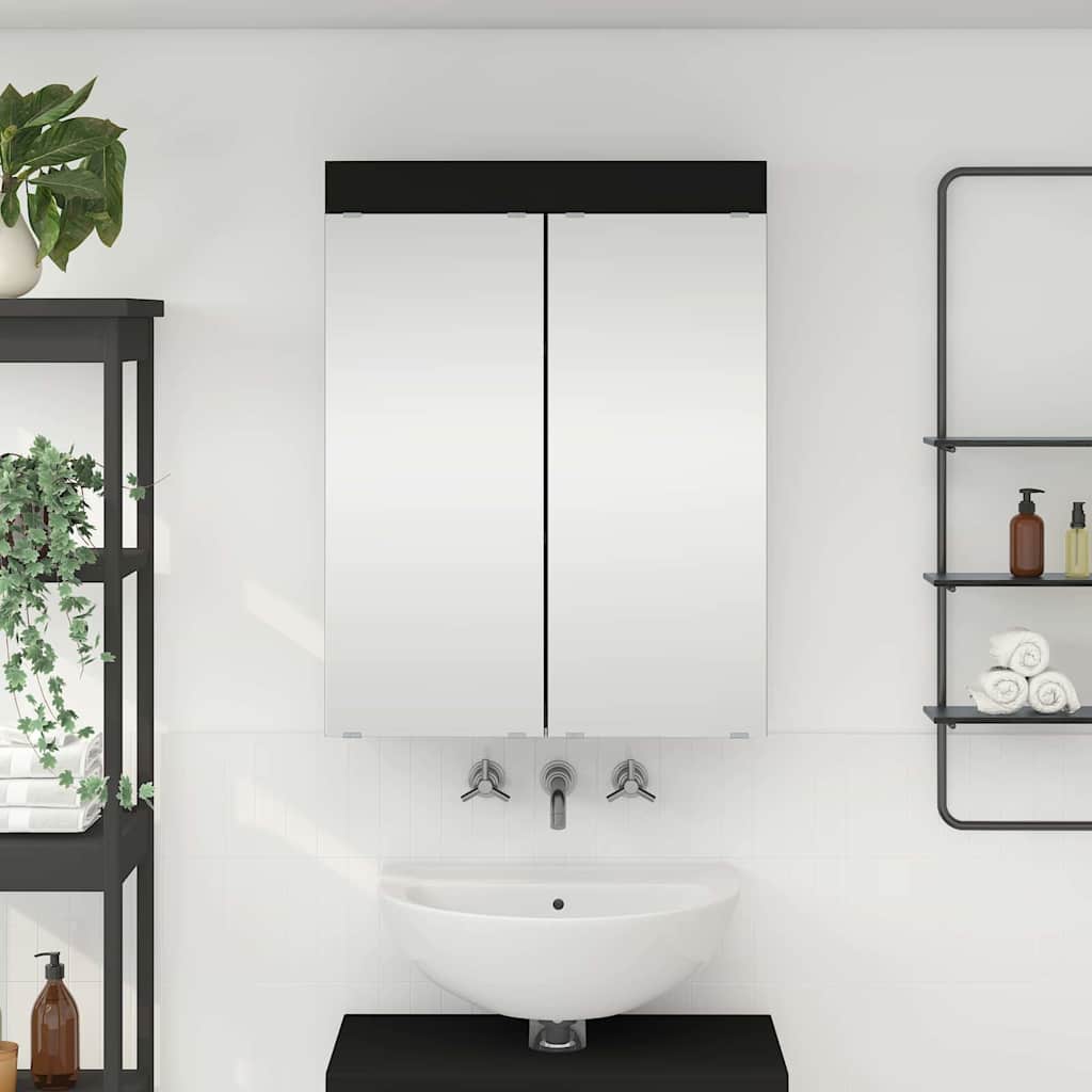 Kupaonski ormar s ogledalom TULUM Crna 60 x 16,5 x 78 cm