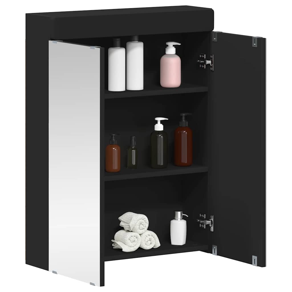 Kupaonski ormar s ogledalom TULUM Crna 60 x 16,5 x 78 cm