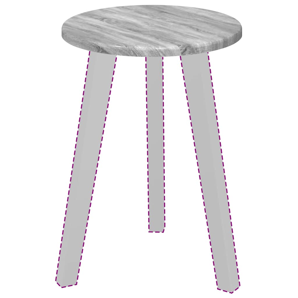 Gornji dio stola Siva Sonoma Ø 30 x 1,5 cm Konstruirano drvo