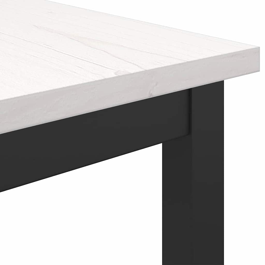 stol Bijelo 100 x 40 x 101 cm Inženjerska drva i čelik