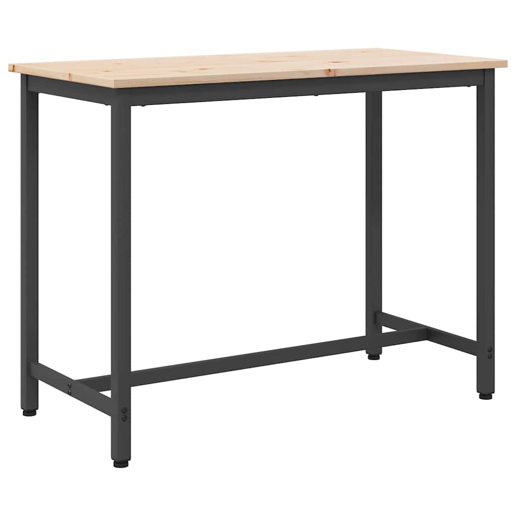 stol Prirodna 100 x 50 x 77 cm Inženjerska drva i čelik