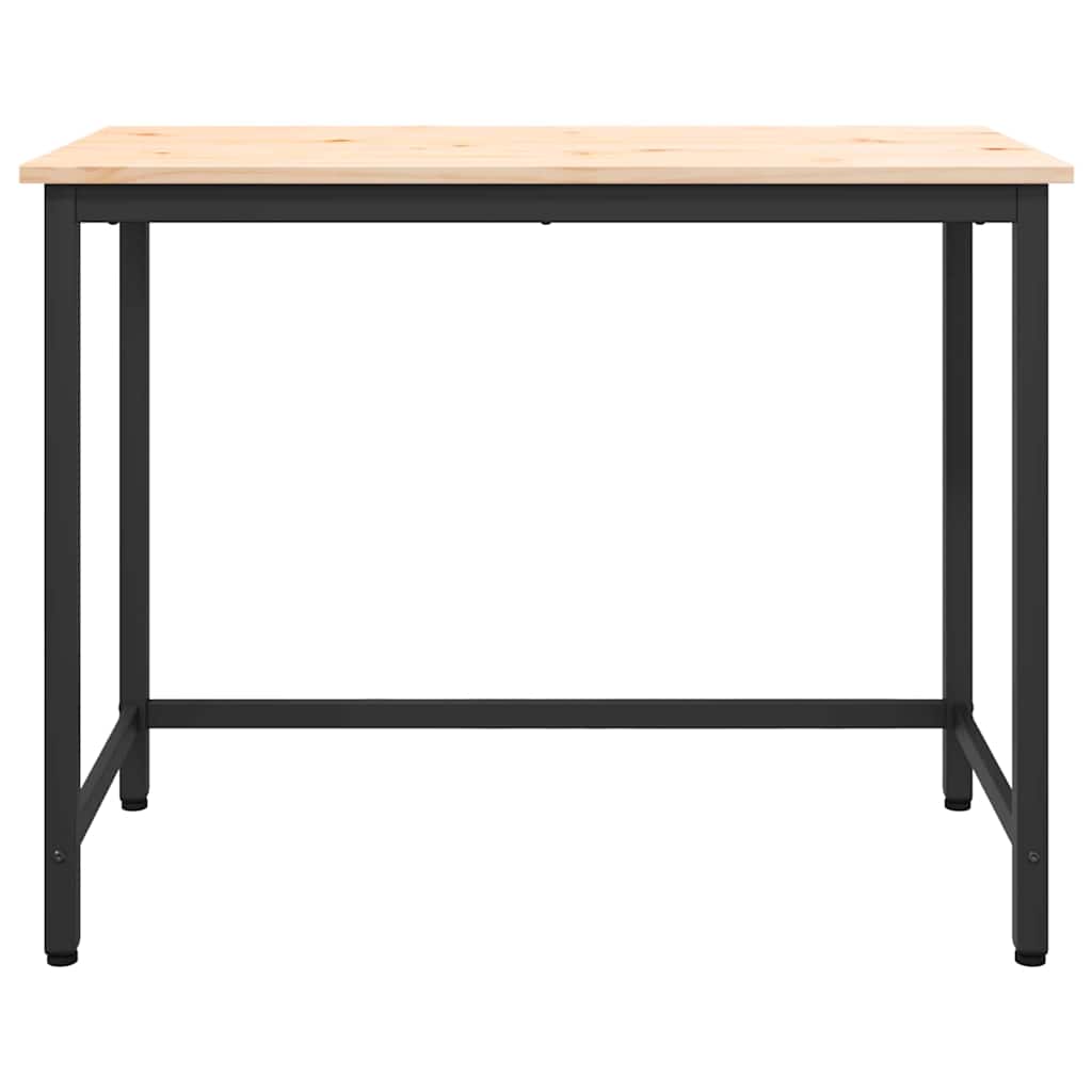 stol Prirodna 100 x 50 x 77 cm Inženjerska drva i čelik