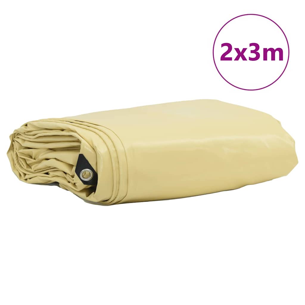 Cerada 650g / m² Bež 2 x 3 m Platno s PVC premazom