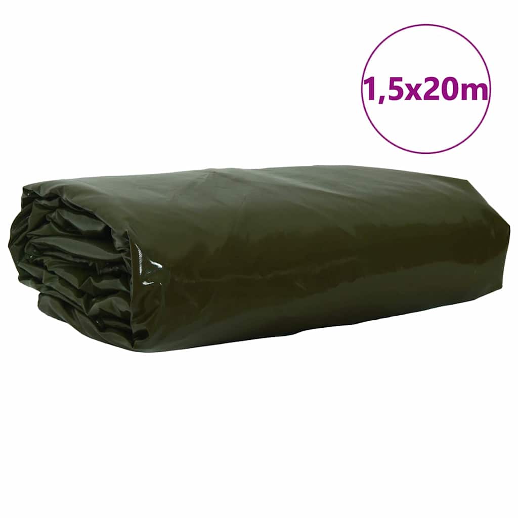 Cerada 650g / m² Maslinasto zelena 1,5 x 20 m